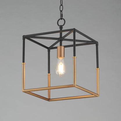 Maxim Lighting SoHo 1Lt 16.75" Entry Foyer Pendant, Black/Brs
