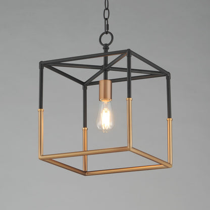 Maxim Lighting SoHo 1Lt 16.75" Entry Foyer Pendant, Black/Brs