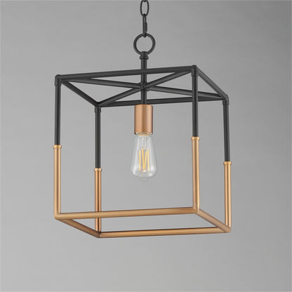 Maxim Lighting SoHo 1Lt 16.75" Entry Foyer Pendant, Black/Brs