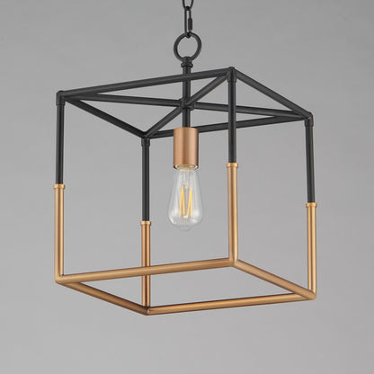 Maxim Lighting SoHo 1Lt 16.75" Entry Foyer Pendant, Black/Brs