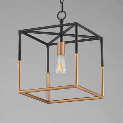 Maxim Lighting SoHo 1Lt 16.75" Entry Foyer Pendant, Black/Brs