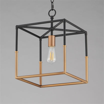 Maxim Lighting SoHo 1Lt 16.75" Entry Foyer Pendant, Black/Brs