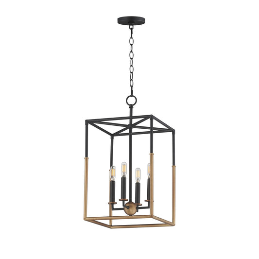 Maxim Lighting SoHo 4Lt 22.5" Entry Foyer Pendant, Black/Brs