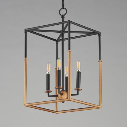 Maxim Lighting SoHo 4Lt 22.5" Entry Foyer Pendant, Black/Brs