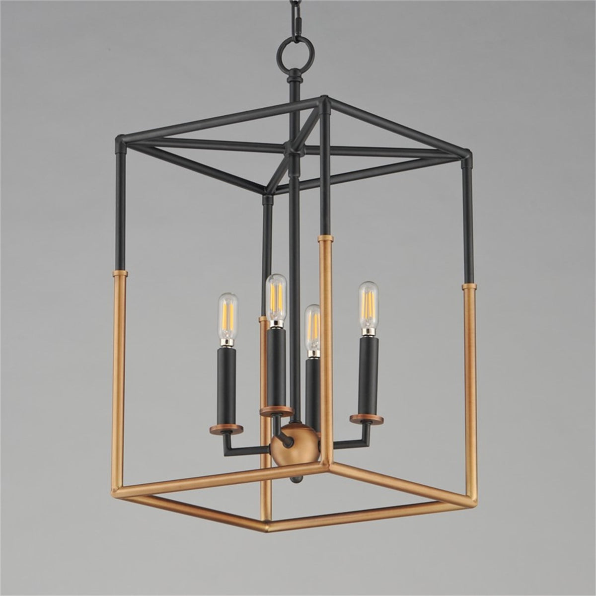 Maxim Lighting SoHo 4Lt 22.5" Entry Foyer Pendant, Black/Brs