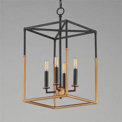 Maxim Lighting SoHo 4Lt 22.5" Entry Foyer Pendant, Black/Brs