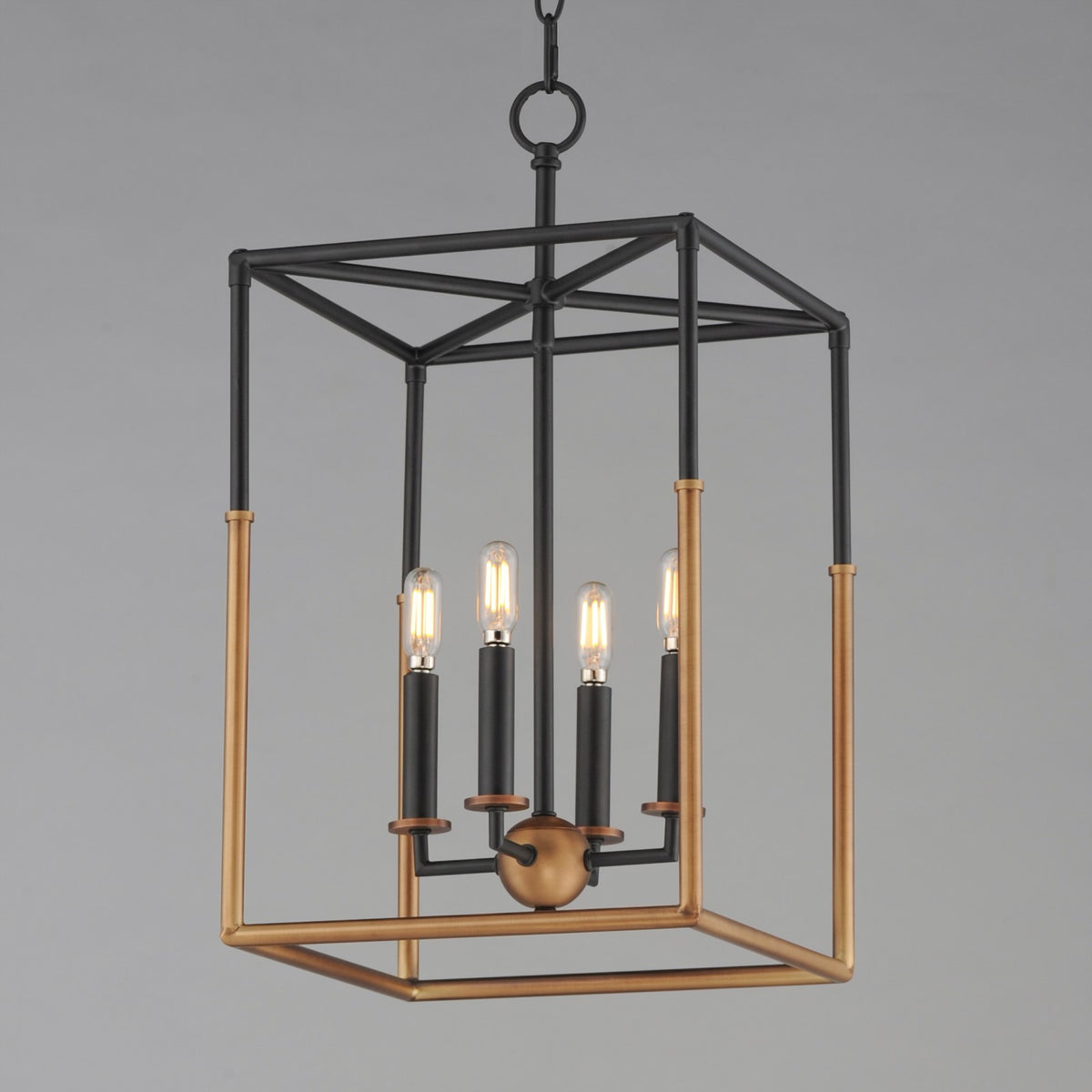 Maxim Lighting SoHo 4Lt 22.5" Entry Foyer Pendant, Black/Brs