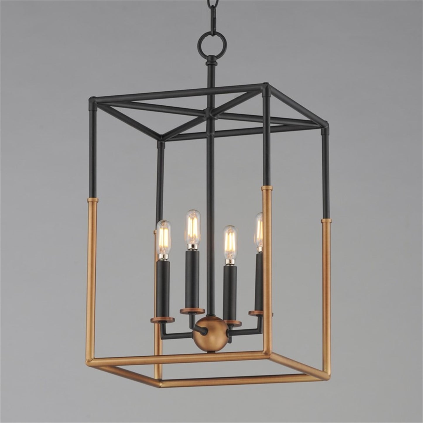 Maxim Lighting SoHo 4Lt 22.5" Entry Foyer Pendant, Black/Brs