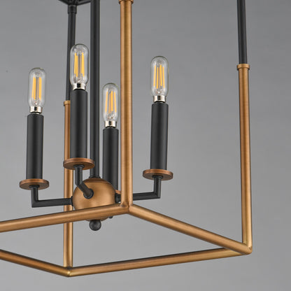 Maxim Lighting SoHo 4Lt 22.5" Entry Foyer Pendant, Black/Brs