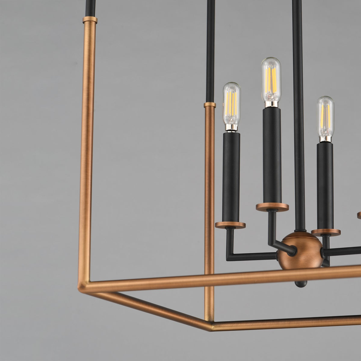 Maxim Lighting SoHo 4Lt 28.25" Entry Foyer Pendant, Black/Brs - 28625BKWBR