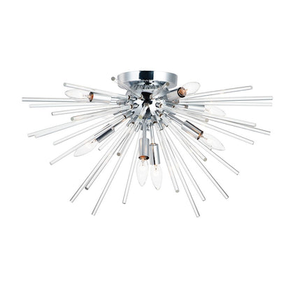 Maxim Lighting Polaris 8-Light Flush Mount, Polished Chrome