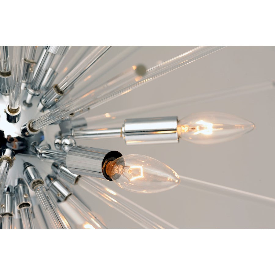 Maxim Lighting Polaris 8-Light Flush Mount, Polished Chrome