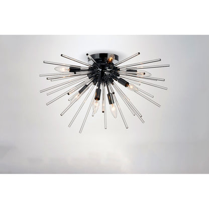 Maxim Lighting Polaris 8-Light Flush Mount, Polished Chrome