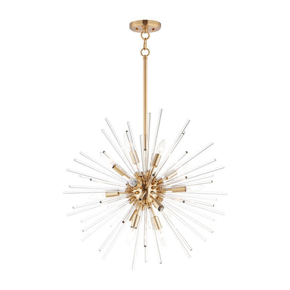 Pendant, Satin Brass/Clear
