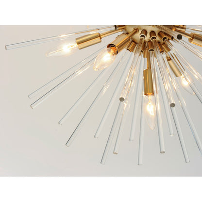 Pendant, Satin Brass/Clear