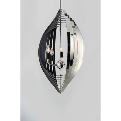 5-Light Chandelier, Polished Nickel