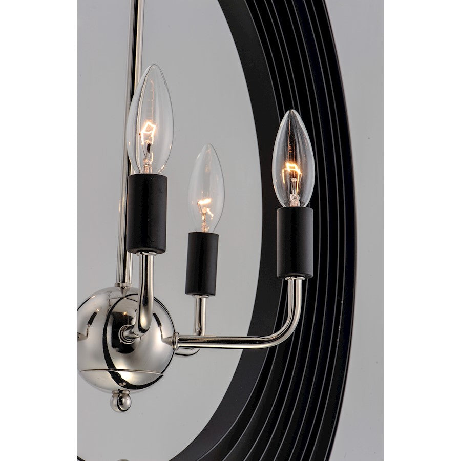 5-Light Chandelier, Polished Nickel