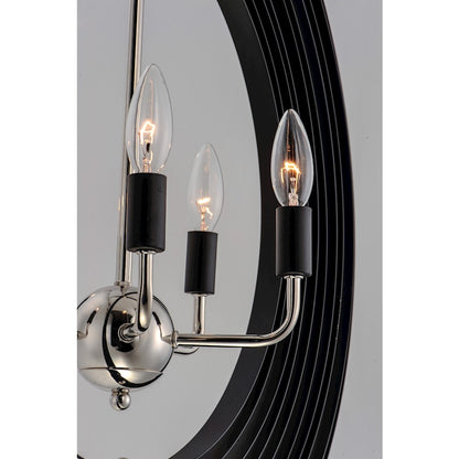 5-Light Chandelier, Polished Nickel