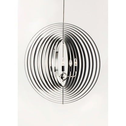 5-Light Chandelier, Polished Nickel
