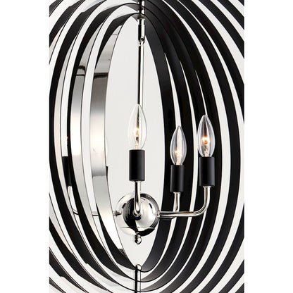 5-Light Chandelier, Polished Nickel
