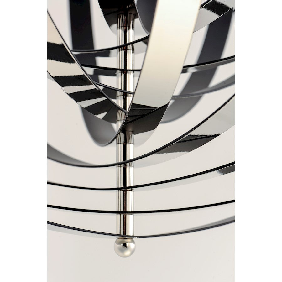 5-Light Chandelier, Polished Nickel