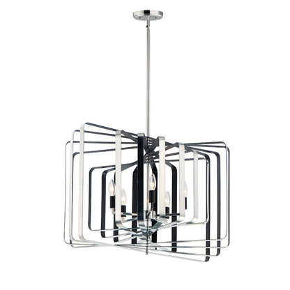 5-Light Chandelier, Polished Nickel
