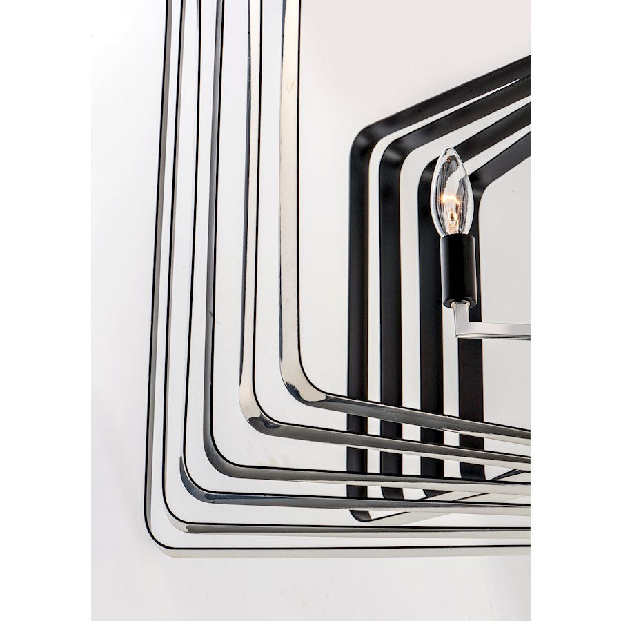 5-Light Chandelier, Polished Nickel