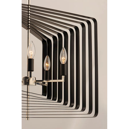 5-Light Chandelier, Polished Nickel