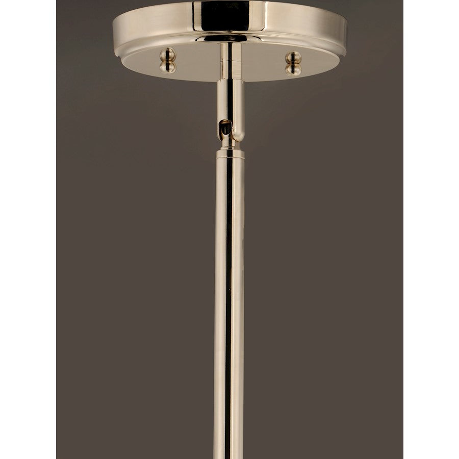 5-Light Chandelier, Polished Nickel