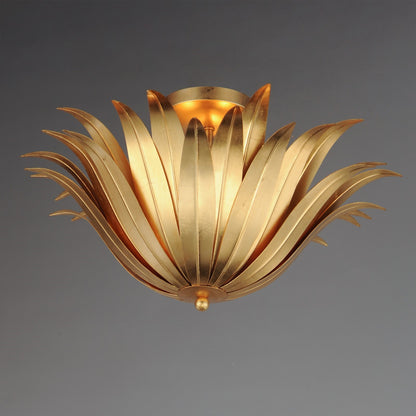 Maxim Lighting Firenze 3 Light 12.75" Semi-Flush Mount, Gold Leaf