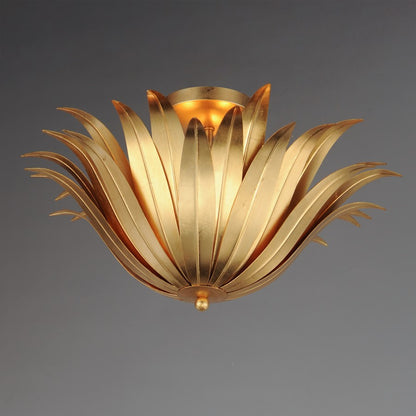 Maxim Lighting Firenze 3 Light 12.75" Semi-Flush Mount, Gold Leaf