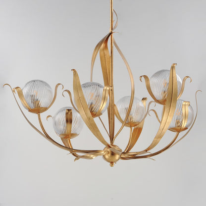Maxim Lighting Firenze 6 Light 34.75" Chandelier, Gold Leaf