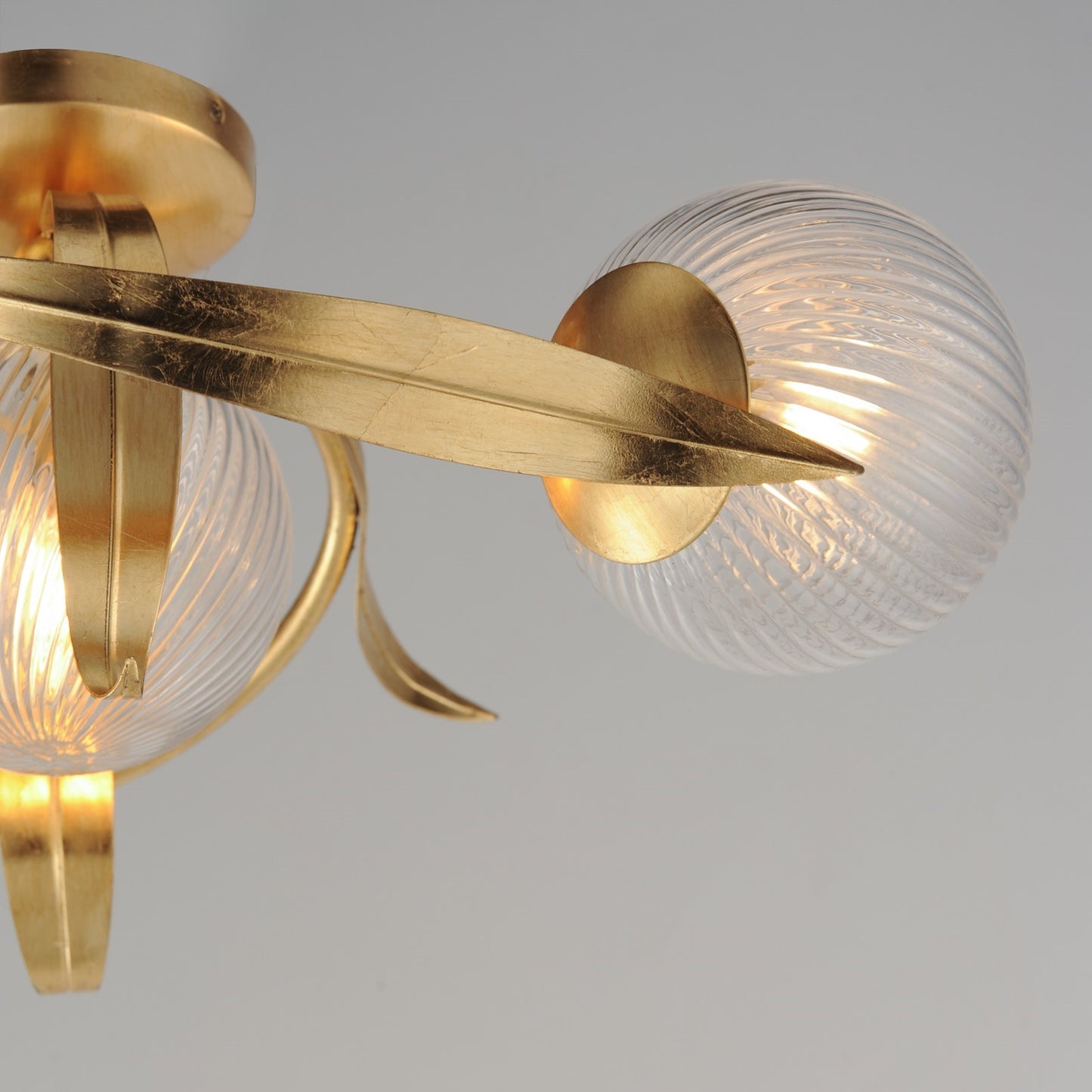 Maxim Lighting Firenze 3 Light 7.5" Flush Mount, Gold Leaf