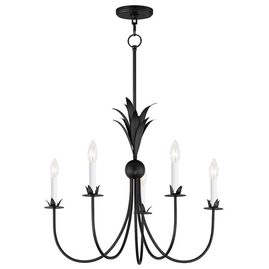 5 Light Chandelier, Anthracite