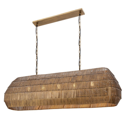 Maxim Lighting Gilda 5 Light 16.5" Linear Pendant, Antique Brass