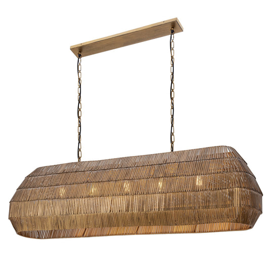 Maxim Lighting Gilda 5 Light 16.5" Linear Pendant, Antique Brass