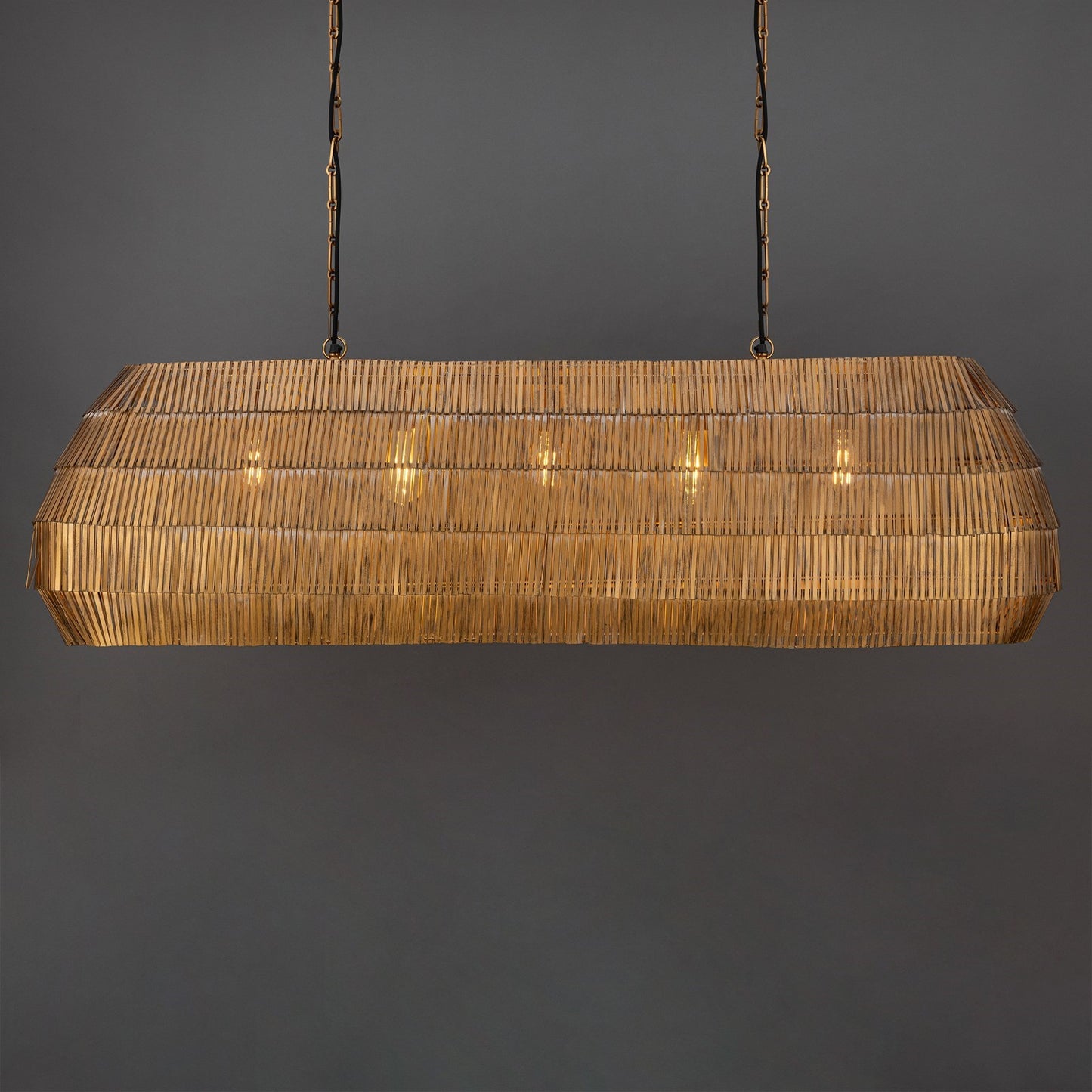 Maxim Lighting Gilda 5 Light 16.5" Linear Pendant, Antique Brass