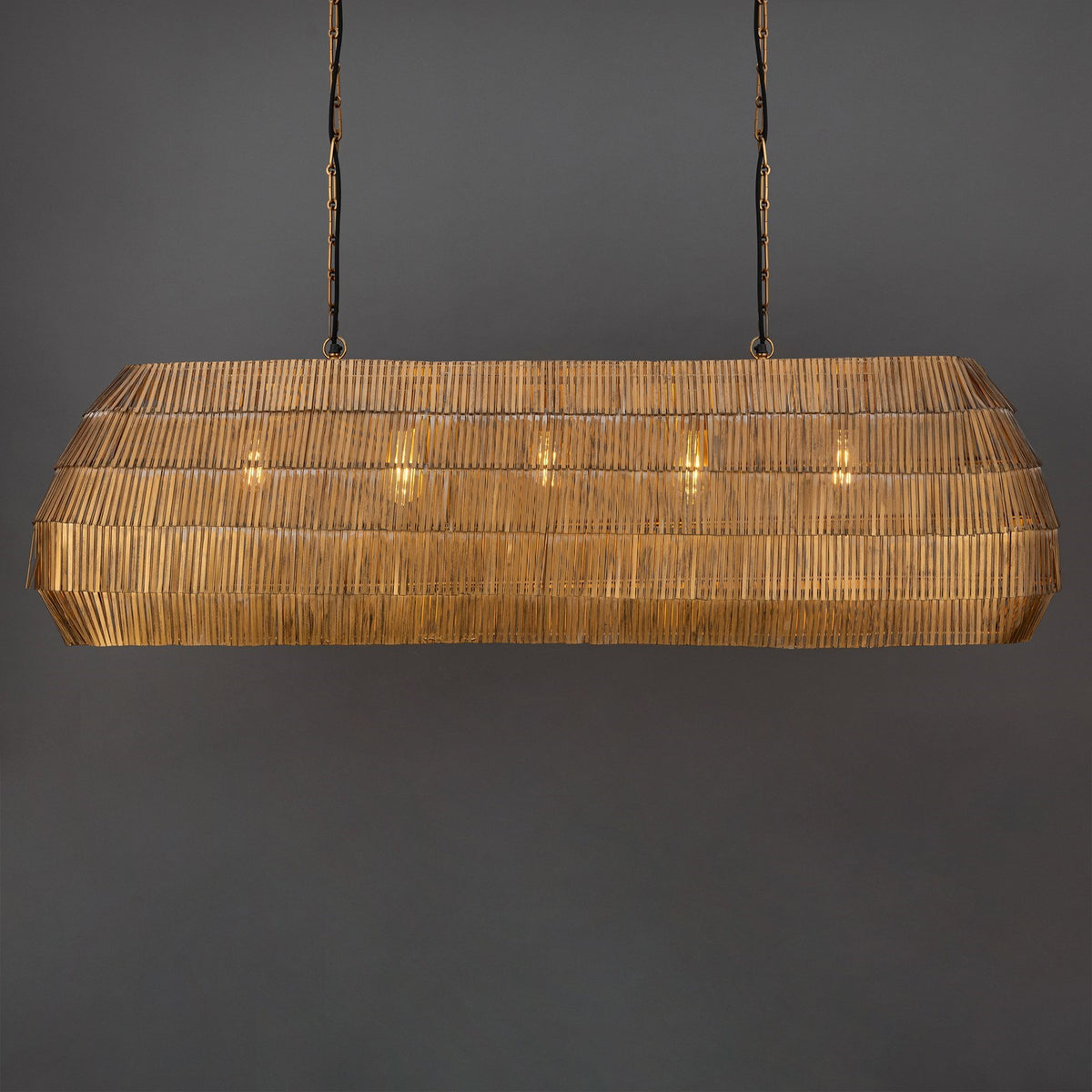 Maxim Lighting Gilda 5 Light 16.5" Linear Pendant, Antique Brass
