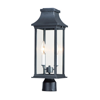 Maxim Lighting Vicksburg 2-Light Outdoor Post Mount, Black