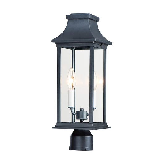 Maxim Lighting Vicksburg 2-Light Outdoor Post Mount, Black
