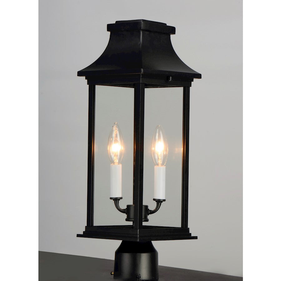 Maxim Lighting Vicksburg 2-Light Outdoor Post Mount, Black