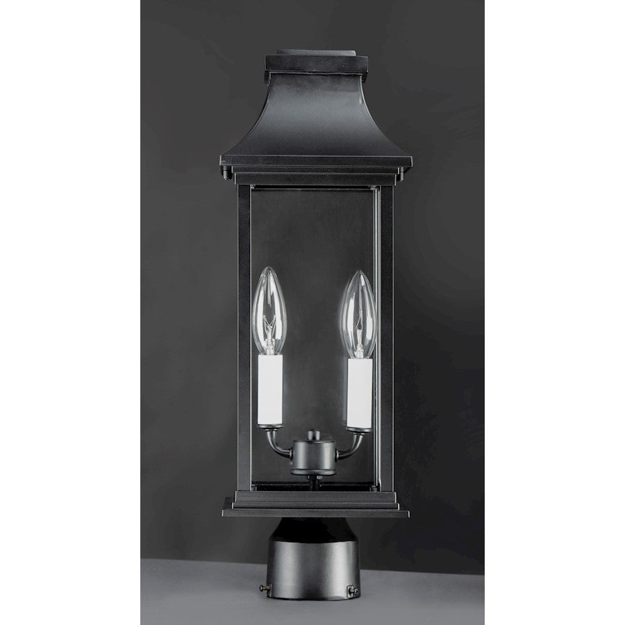 Maxim Lighting Vicksburg 2-Light Outdoor Post Mount, Black