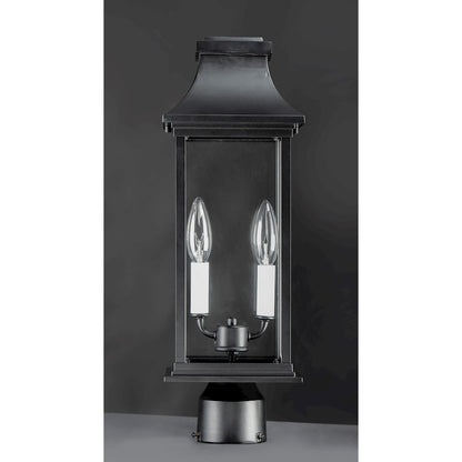 Maxim Lighting Vicksburg 2-Light Outdoor Post Mount, Black