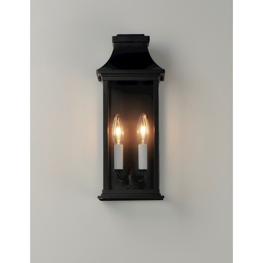2 Light Outdoor Pocket Wall Sconce