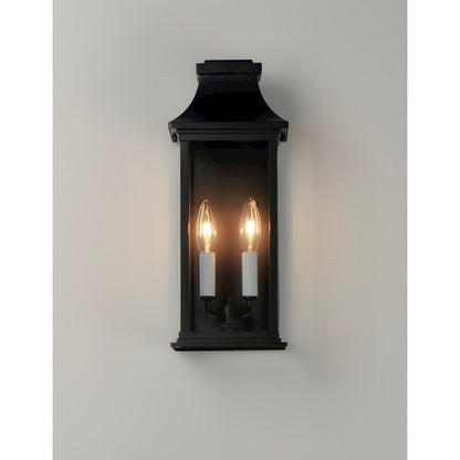 2 Light Outdoor Pocket Wall Sconce