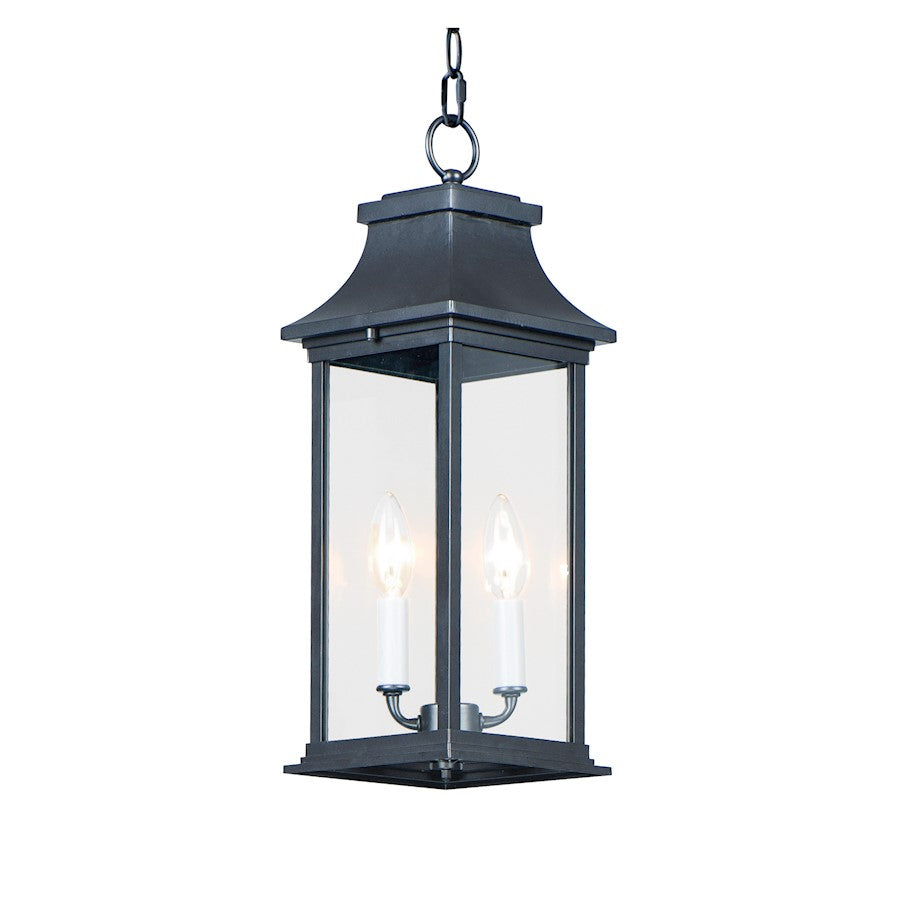 Maxim Lighting Vicksburg 2-Light Outdoor Hanging Lantern, Black