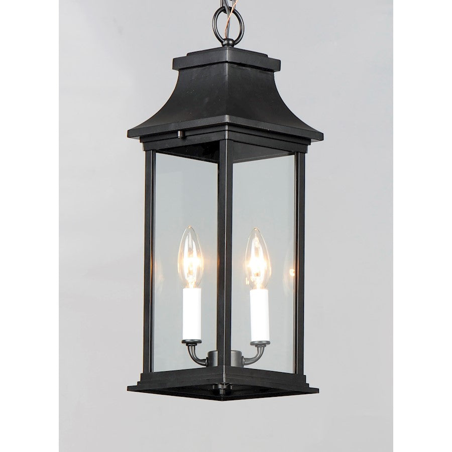 Maxim Lighting Vicksburg 2-Light Outdoor Hanging Lantern, Black
