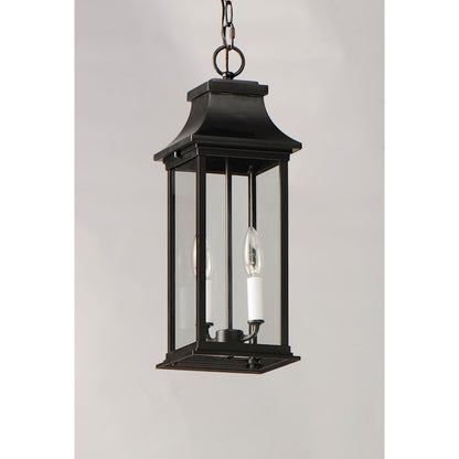 Maxim Lighting Vicksburg 2-Light Outdoor Hanging Lantern, Black