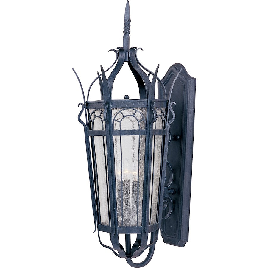 Maxim Cathedral 3-Light Outdoor Wall Lantern Country Forge