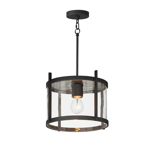 Maxim Lighting Belfry 1 Light Outdoor Flush Mount, Black/Clear